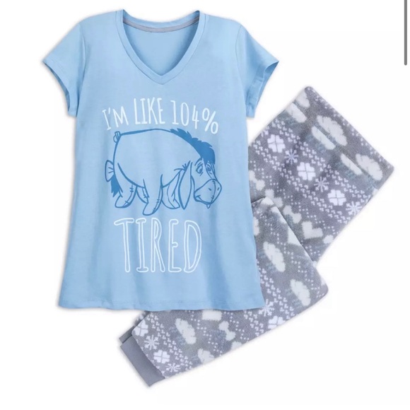 Disney 104% tired Eeyore pajama set - Picture 2 of 3